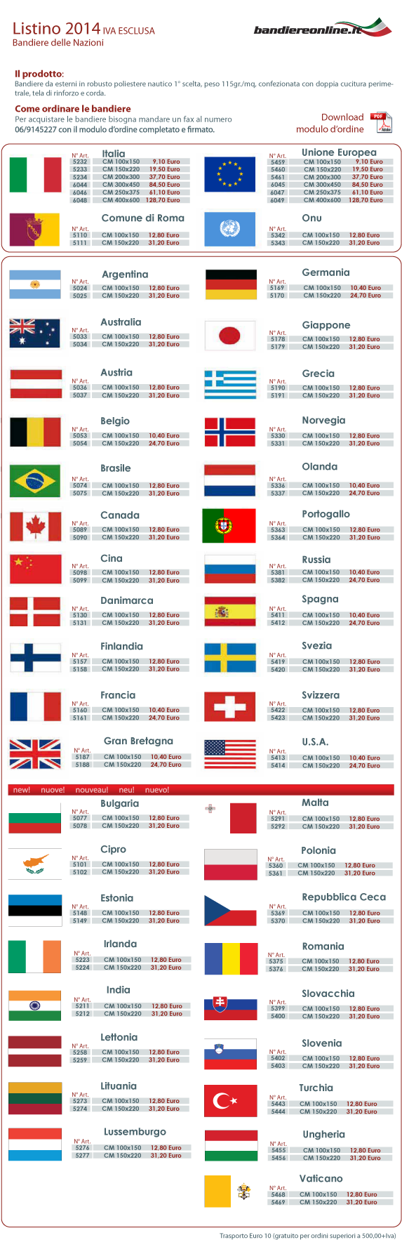Bandiere dal mondo